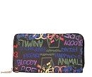 Graffiti Print Tassel Wallet
