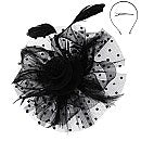 Fashionable Dotted Ruffle Fascinator