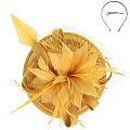 Sinamay Feather and Flower Fascinator
