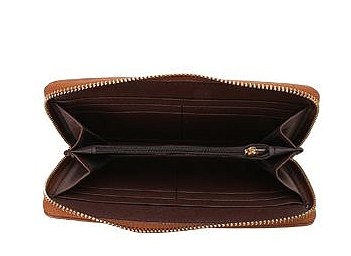 Plain zip around wallet wristlet