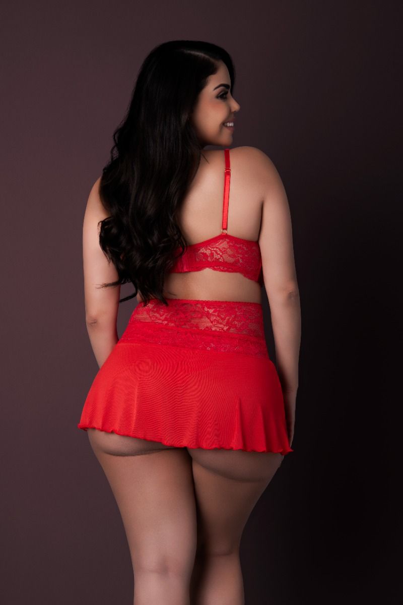 High Bralette Cincher Skirt Set