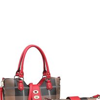 Plaid Check 2 in 1 Satchel