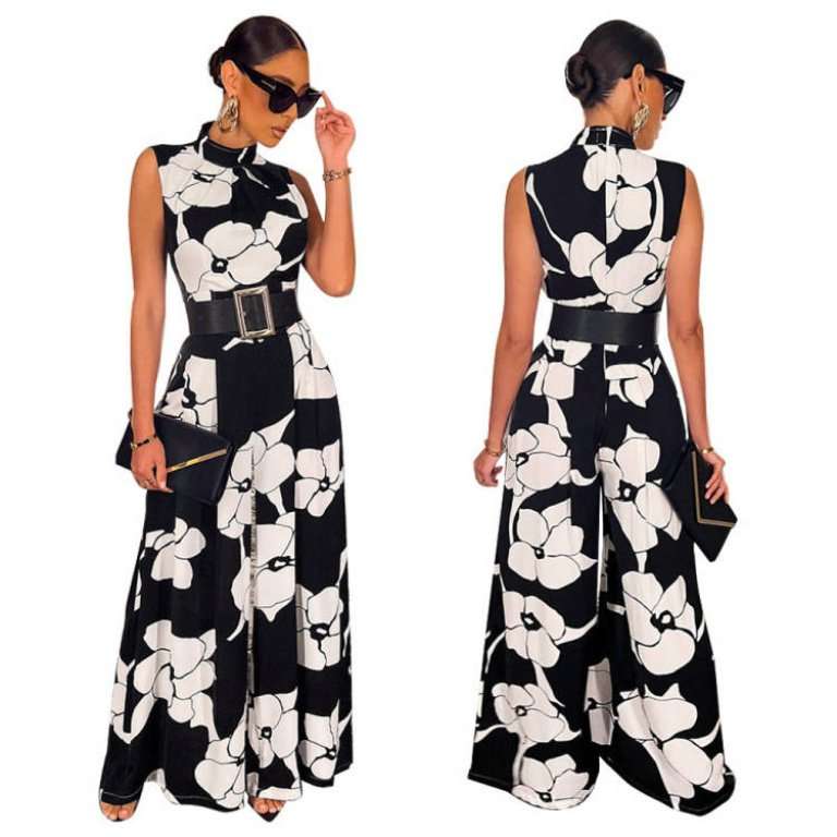 Floral Summer Sleeveless Jumpsuit